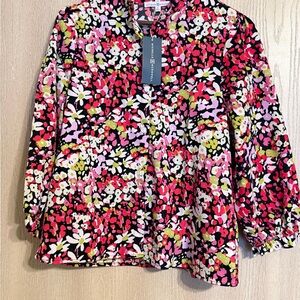 Michelle McDowell Secret Garden Pink Ashton Top Floral Women's Small Top